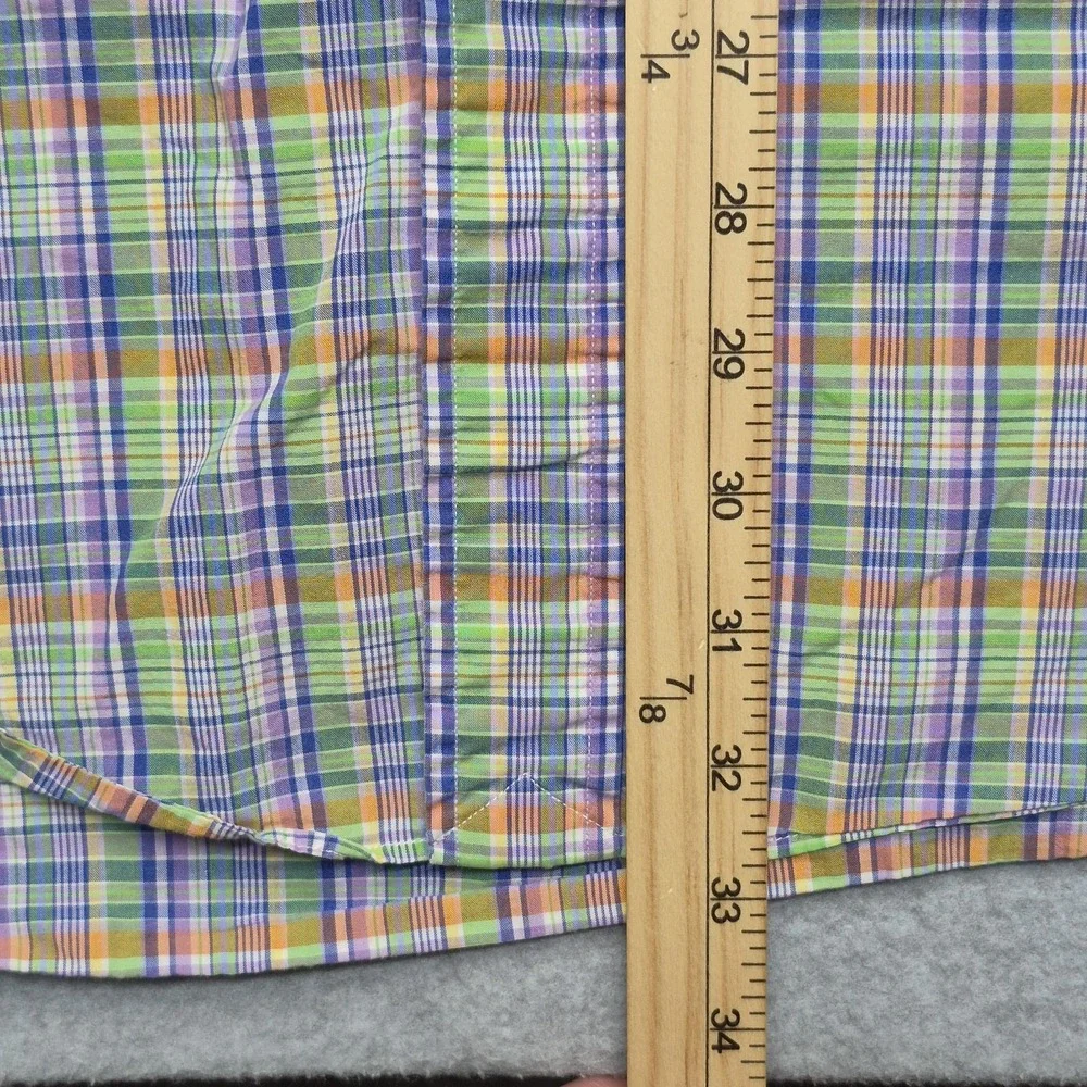 Polo Ralph Lauren Shirt Mens L Tall LT Classic Fit Plaid Long Sleeve Cotton